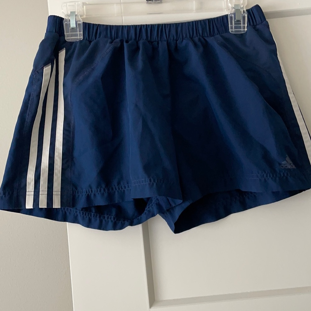 Navy with White side strips Athletic Shorts Size M